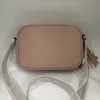 Diseñador SOHO DISCO Camera Bag Bolsos Moda de lujo Borla de cuero con cremallera Bolsos de hombro mujer Crossbody bag Black Pink bolso X0v0 #