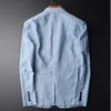 TANG Hohe Qualität Neue Ankunft Blazer Mann Neue Leinen Anzug Jacke Herbst Casual Mianma Männliche Einreiher Größe M-L-XL-2XL-4XL 201104