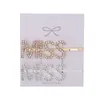 Crystal Rhinestone Letter Hair Clips Söt tjej hårpin diamant ord Barrettes Fashion Bangs Clip Women's Tillbehör