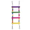 Pet Bird Ladder Toys for Parrot Swings Chew Hanging Bridge Wooden Rainbow Cockatiel Conure Parakeet Macaw Budgie