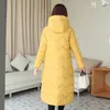 Donne del rivestimento di inverno di alta qualità caldo addensare stile cinese retrò signore outwear cappotto femminile lungo parka con cappuccio 201201