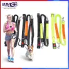 Handsfree Running Dog Leash - Durable Bungee Leash, Reflective Stitching - Shock Absorbing Adjustable Waist Belt LJ201112