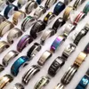 Bulk lots 50pcs/lot Fashion Men Stainless Steel Ring Classic Wedding Ring for Women Styles Top Mixed Wholesale Party Jewelry