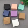 30pcs/lote 4x4x2.5cm Colorido Kraft Paper Jewelry Packing Small Gift Box for Handmade Soap Candy JLlyvv