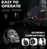 EKSA E400 Gaming Headset Gamer 35mm Stereo Wired hörlurar med mikrofon RGB LED -lampor för PS4PCXBOX ONENINTENDO SWITCH2735071