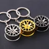 Wheel Hub Key Rings Metal Sports Car Keychain Holder Pendant Silver Gold Fashion Jewelry Bag Hangs Will and Sandy