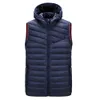 Huva västjacka män vinter puffer waistcoat manlig varm avslappnad blixtlås lapptäcke ner väst rockar outwear kläder 201128