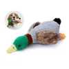 Pies Squeaky Chew Zabawki Zabawne Pet Creative Plush Mallard Kaczka Anti-Bite Materiały dla zwierząt domowych dla małych średnich psów kotów jk2012xb