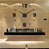 Mode Große Wanduhr 3D DIY Quarz Nadel Uhren Acryl Spiegel Aufkleber Uhren Wohnzimmer Wohnkultur Europa horloge H1230