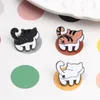 Creative Cute Cartoon Dripping Oil Cat Brosch Badge Pin med tillbehör