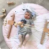 Play Round Infant Crawling Blanket Baby Game Pad Cotton Cartoon Playmat Kids Room Carpet Floor Rugs Toddler Activity Gym Mat LJ200911