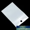 7,5x12cm (2,95 "x4,72") Vit Clear Self Seal Zipper Plast Retail Packad Package Bag Zip Lock BAG Retail förvaring med Hang Hole