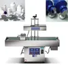 Verticale Elektromagnetische Aluminiumfolie Inductie Afdichting Machine Glasfles Honing Plastic Kruiken Cap Roestvrij staal Sealer