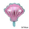 116 sztuk Mermaid Tail Shell Balloon Garland Arch Różowy Purpurowy Latex Ballon Baby Shower Girl 1. urodziny Party Favors Wedding Decor 211216