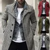 2021 Mäns Woolen Jackor Ny Höst Vinter Casual Plaid Coat Bröllop Tuxedos Passar 3 färger i lager S-3XL