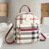 Stylish and Versatile Casual Plaid Backpack Japanese and Korean Style Student Backpack Shoulder Crossbody Women's Bag Mini Schoolbag