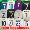 Real Retro Madrid voetbaltrui Lange mouw voetbal Shirts Guti Ramos Seedorf Carlos 10 11 12 13 14 15 16 17 Ronaldo Zidane Beckham Raul 00 01 02 03 04 04 05 06 07 FINALS KAKA