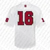 Custom NC State Wolfpack NCAA Youth # 16 White Piłka Nożna Koszulka Spersonalizowana Szyte Dowolne Nazwa Numer XS-5XL