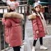 Teen Young Girls Warm Coat Winter Parkas Outerwear Teenage Outfit Children Kids Girls Fur Hooded Jacket for 5 6 8 10 12 Years LJ201017