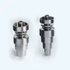 Univeral 6 In 1 Titanium Nail 10/14/19mm Female And Male Domeless Titanium Nail Set For Smoking Pipe