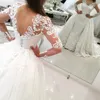 2022 Luxuriöse afrikanische Meerjungfrau-Hochzeitskleider mit V-Ausschnitt und langen Ärmeln, Illusion, volle Spitze, Überröcke, abnehmbare Schleppe, Knopfleiste hinten, Brautkleider in Übergröße