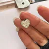 Frete rápido moda coração 12mm resina sereia druzy brincos de aço inoxidável em forma de coração brincos feitos à mão para mulheres jóias