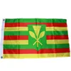 US America Kanaka Maoli State Flags 3'x5'ft 100D 폴리 에스터 도매 2 개의 황동 그로밋과 함께 높은 품질