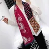 160cm * 20cm Luxury Brand Design Twill Dubbeldäck Kvinnor Scarf Fashion Tie Neckerchief Head Silk Scarves Wraps för damer