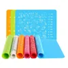 Silikonmattor Kids Educational Handstil Mat Färgglada Place Mat Alfabet Djur Pad Storlek 30 * 40 cm Multi-Purpose Table