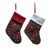 Christmas Stockings Snowflake Plaid Xmas Tree Decor 9 cal Skarpetki Party Wiszące Ornament Nowy Rok Dekoracja JK2011XB