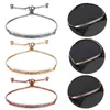 2022 Justerbar armband Bangle for Women Captivate Bar Slider Brilliant CZ Rose Gold Color Jewely Pulseira Feminia CB08970408241068129