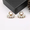 Orecchini di diamanti colorati lucidi orecchini perla lettere orecchini donne designer orecchini marchio fascino orecchino con strass fascino coreano