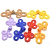 20 Pairs/pack Chinese Frog Closure Buttons Knot Cheongsam Traditional Handcraft Accessories Handmade Three Leaves Curtain Button