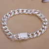 Högkvalitativa män smycken sätter eleganta halsband armband 925 Sterling Silver 1 1 Figaro Chain227L