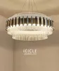 Modern crystal chandelier simple light luxury living room pendant lamp hotel villa lobby lamp designer restaurant chandelier lighting