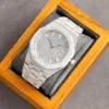 diamentowy zegarek męski zegarek automatyczny mechanizm mechaniczny koperta ze stali nierdzewnej zegarki wodoodporne Montre de Luxe 40mm shinny
