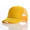 Dziecięce czapki typu trucker 5 paneli puste czapki przeciwsłoneczne siatkowe czapki z daszkiem regulowane letnie sportowe dla dzieci czapki z daszkiem 21 kolorów