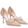 Bridal Wedding Averly Sandals Shoes Pointed Toe Bow Pumps Women High Heels Aveline Ankle Strap Dress Walking EU35-42 With Box