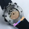 42 mm cadran noir texture automatique montre pour homme boîtier en acier bracelet en caoutchouc noir saphir (pas de chronographe) montres de sport de haute qualité Timezonewatch E44E (1)