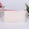 Sublimação Bolsas Cosméticas Em Branco Customized Zipper Lápis Casos Da Lona Mulheres Makeup Saco De Moda Bolsas De Armazenamento Bolsas Frete Grátis