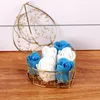 6 Iron Basket Roses Gift Box Soap Flowers Valentines Day Gifts For Women Artificial flowers XD24385