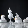 Dekorativa Objekt Figuriner Nordic Cartoon Yoga Pig Ornaments Kreativ Personlighet Söt djur Vardagsrum TV Skåp Heminredning Acc