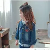 Primavera Bebê Menina Jeans Casacos Roupas Crianças Roupas Crianças Coruja Lantejoulas Pequenos Desenhos Animados Menina Design Crianças Denim Jaquetas Casacos LJ201125