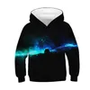 3D Baskı Çocuk Sweatshirt Harajuku Güzel Samanyolu Galaxy Erkek Kızlar Kostümler Uzun Kollu Hoodies T-Shirt Kapüşonlu Giysiler LJ201216