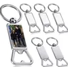 Party Favor Sublimation Puste Piwo Otwieracz do butelek Brelok Keychain Metalowy Corkscrew CorksCrew Key Ring Gospodarskie Narzędzia kuchenne RRE12765