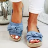 Summer Casual Bow Tie Womens Sandals Buckle Strap Flats Sandals Shoes For Woman Solid Color Peep Toe Sandalias Mujer Y200702