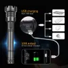 LED Torch XHP100 Potężna latarka 18650 XHP90 Polowanie Tactical Latarka USB Akumulator Flash Light LED XHP70 Latarka 210322