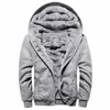 Vinter Varm Hoodies Män 2021 Casual Sportkläder Tjocken Fleece Hooded Sweatshirt Male Zipper Coat Jacket Tracksuit Fitness Cloth