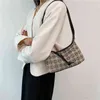 Sacos de compras Moda jacquard pano bolsa de ombro mulheres 2021 nova designer simples bolsas pequenas e bolsas elegantes senhoras mão bolsas 7507 220304