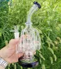 9-calowy Gruby Szkło Bong Rig w fajkach Rury dla palenia Przezroczyste Cute Water Bubbler Rury Szklane Bongs PerColator z 14mm Męski Wspólny Joint Bowl dla palaczy